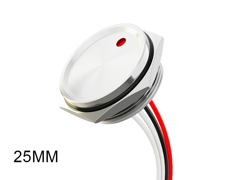 FILN 25MM Momentary Metal Touch Push Button Durable and Perfect for Industrial Use Metal touch push button