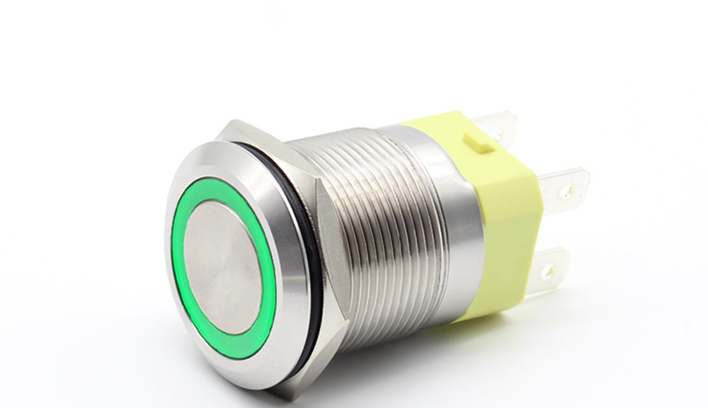 Heavy-Duty Push Button Switch 20A Illuminated Ring 22mm Industrial Momentary Switch
