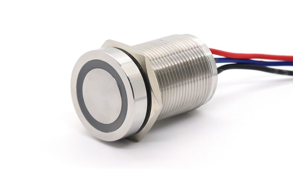 FILN 19MM Touch Push Button Switch R&G Metal Waterproof Switch