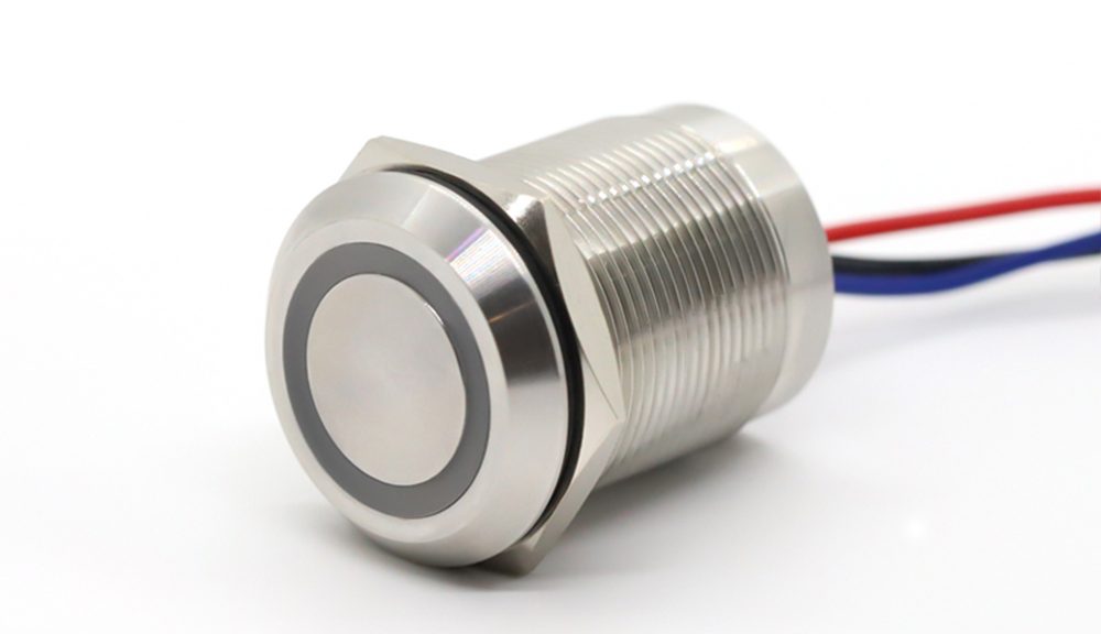 FILN 22MM Momentary Touch Switch R&G Metal Touch Push Button Switch