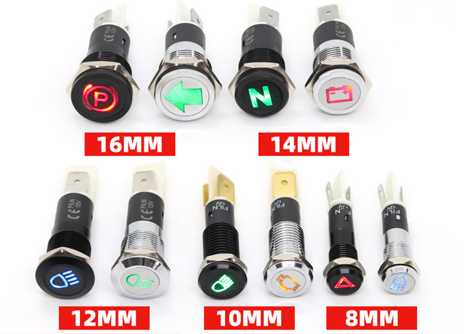 FILN Symbol Indicator Light Contains 180 Customizable Symbols Pin-type symbol indicator light