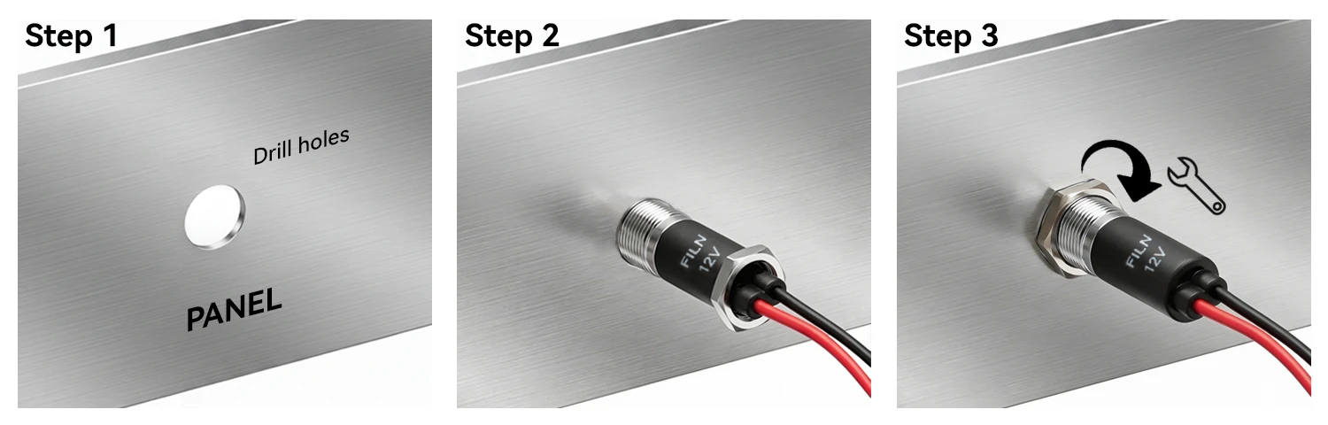 indicator light Installation Instructions